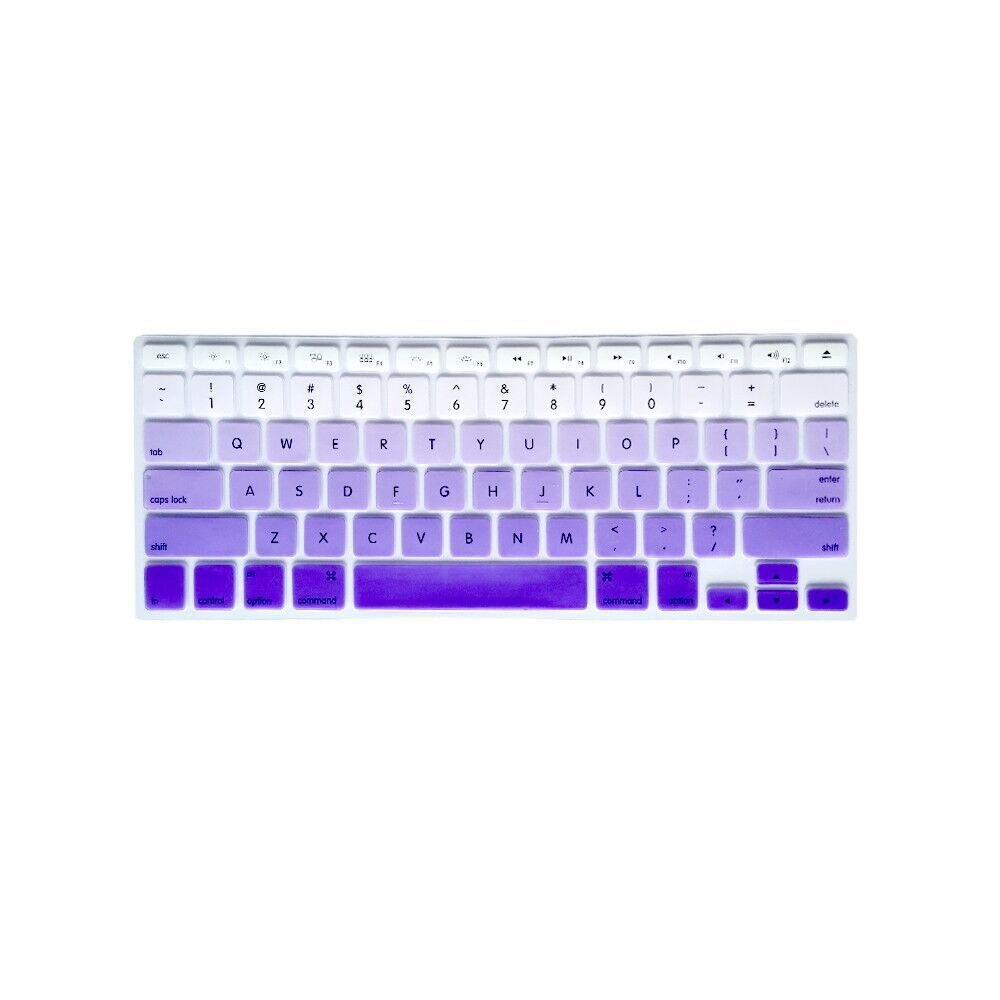 Für Apfel Mac Macbook Profi 13 15 17 Luft 13 Retina 13 UNS Layout Silikon Blume Aufkleber Regenbogen Tastatur Abdeckung tastatur Haut Schutz: Gradient Violett