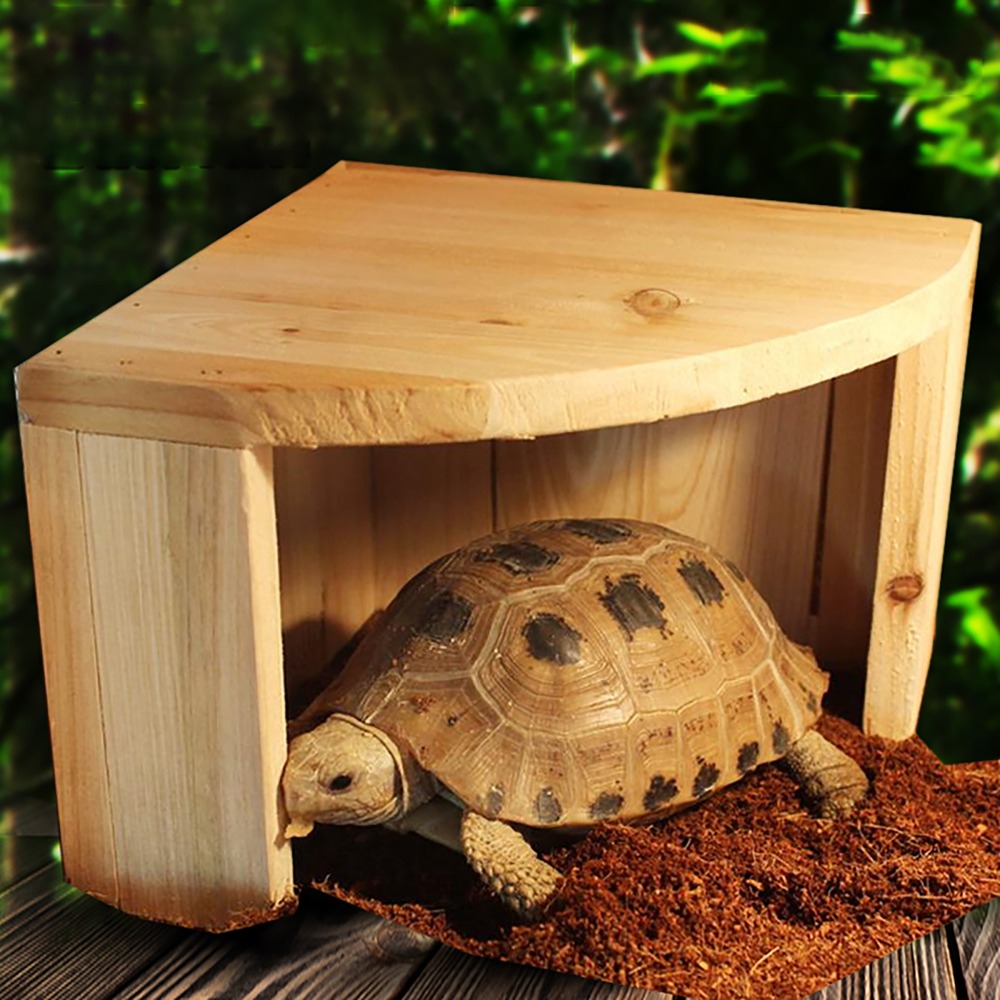 Cueva oculta de madera, refugio, tortuga Gecko, lagarto, Tarantula, serpiente, reptil, decoración de insectos, suministros para mascotas, cabina de invierno