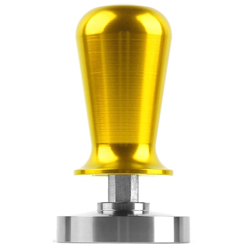 57.5mm Tamper Handmade Coffee Pressed Powder Hammer Espresso Maker Cafe Barista Tools Machine Accessories: Yellow