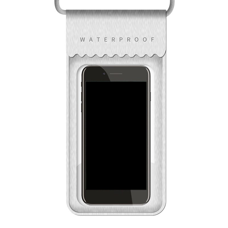 Outdoor zwemmen touch screen TPU waterdichte hoge transparante mobiele telefoon tas verzegelde mobiele telefoon tas: Silver 6 inch