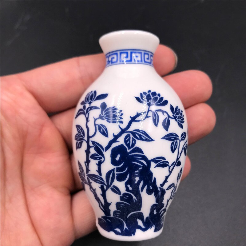Jarrón de porcelana azul y blanca de cerámica de estilo chino, conjunto de imanes para refrigerador, imán para nevera, recuerdo: 8