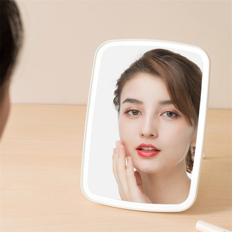 Xiaomi led makeup spejl intelligent bærbart makeup spejl desktop led lys refill vinkel justerbar touch kontrol lysstyrke