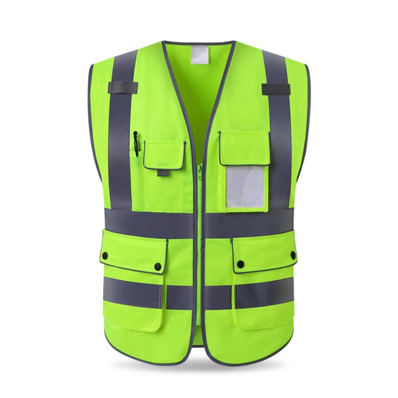 Reflecterende Vest Bouw Techniek Veiligheid Kleding Beschermende Verkeer Waarschuwing Groen Fluorescerend Auto Jas Veiligheid Vest: Fluorescent Yellow / L