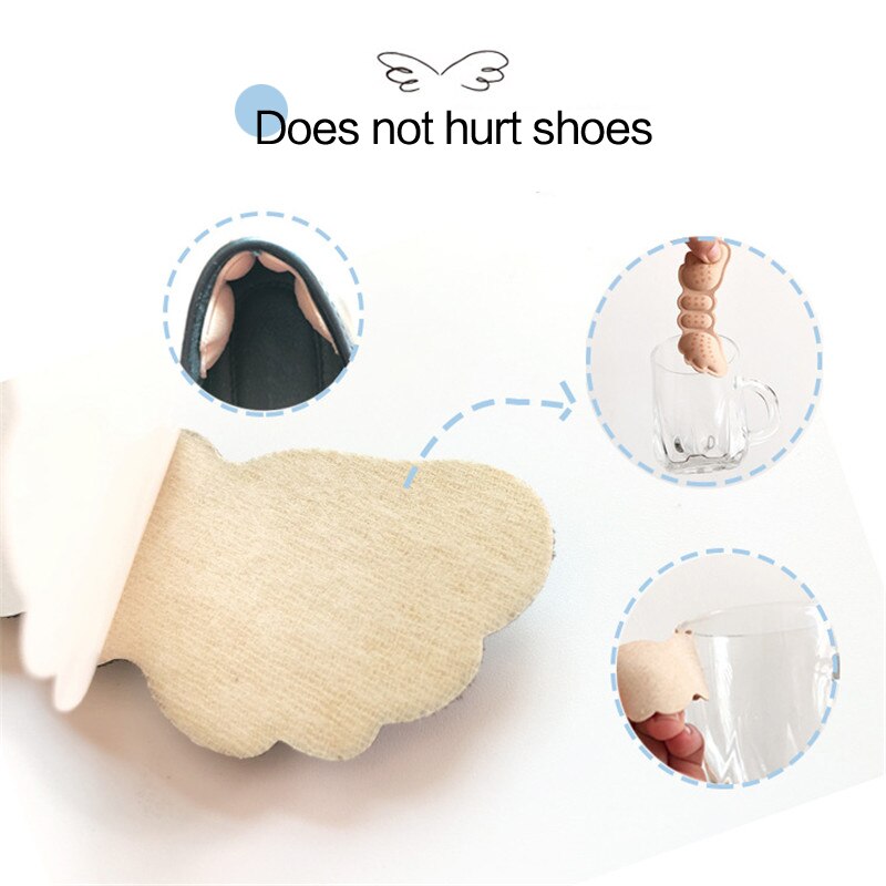 1 paire de semelles intérieures de talon papillon, autocollants pour chaussures à talons, longueur de chaussure, coussinet de talon, soins des pieds, anti-abrasion, coussinets de talon à maintenir au courant