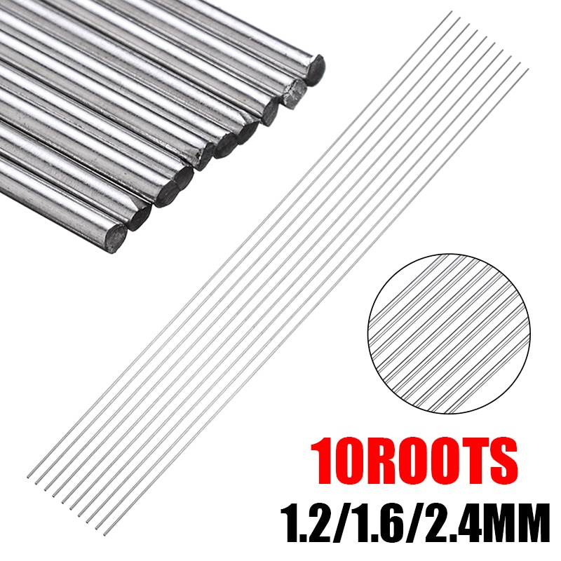 10Pcs Stainless Steel Welding Rods 1.2/1.6/2.4mm Welding Rods Filler 330mm Long For TIG Welding Accessories