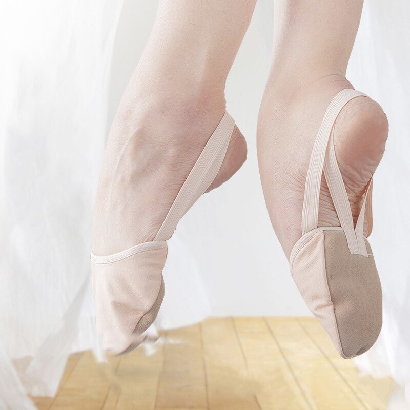 Half length rhythmic gymnastic shoes Gymnastics Shoes Soft Half Socks Ballroom Art Gym Accessories Ginastica Elastic Dance Shoes