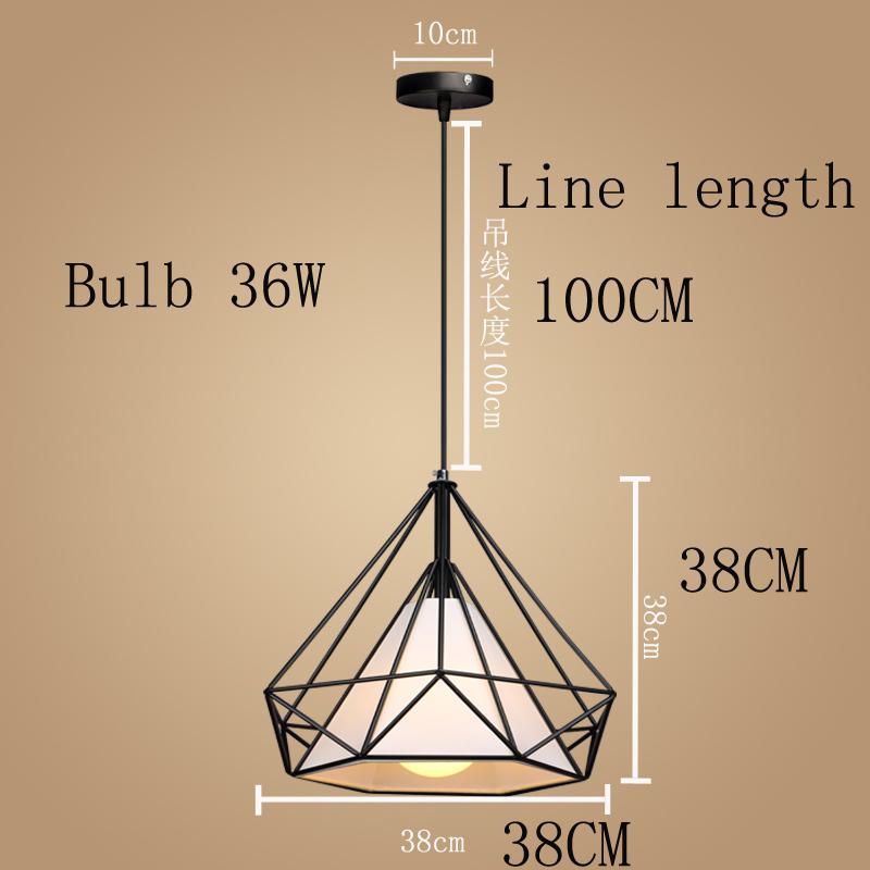 Vintage Chandelier Lights Dining Hanging Lamp Style Crystal Wood Kitchen Living Room Rustic Retro Sputnik Suspension Fixture: Red