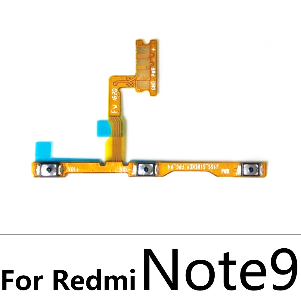 10 sztuk/partia, przycisk włączania i wyłączania boczny przycisk Flex Cable dla Xiaomi Redmi 6 6A 7 7A 8 8A 9 9A uwaga 6 7 8 8T 9 9S 10 Pro 5G: Redmi Note 9