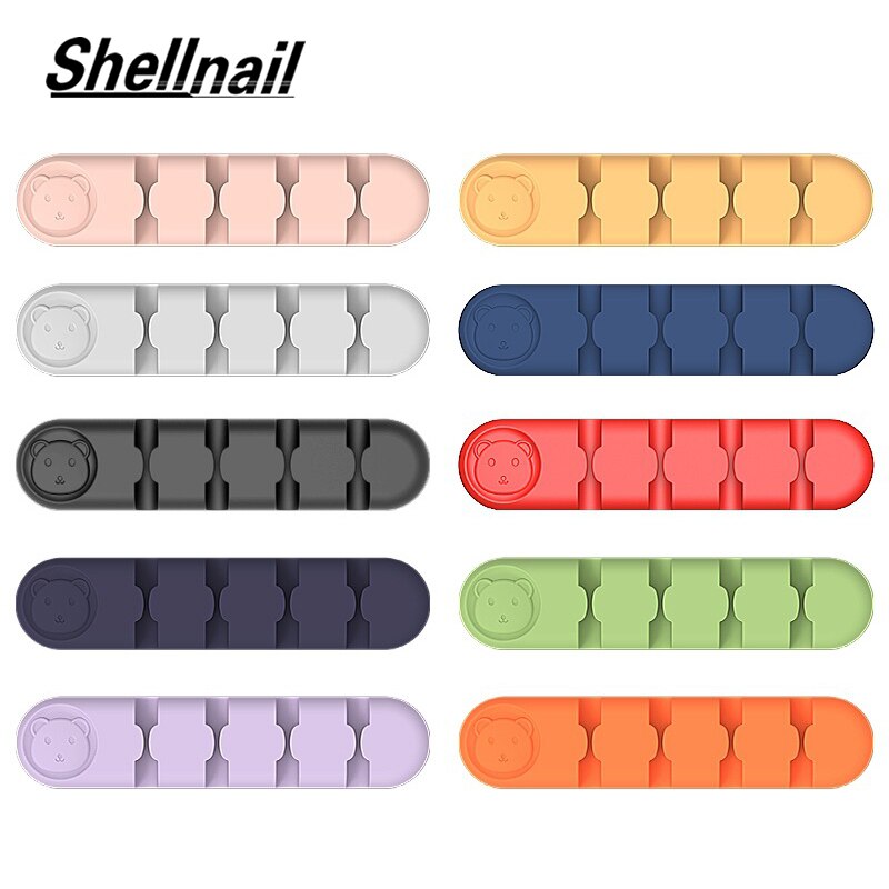 Shellnail Opladen Datakabel Organisator Draad Retentie Clips Datakabel Opslag Kabel Houder Protector Desktop Netsnoer Winder