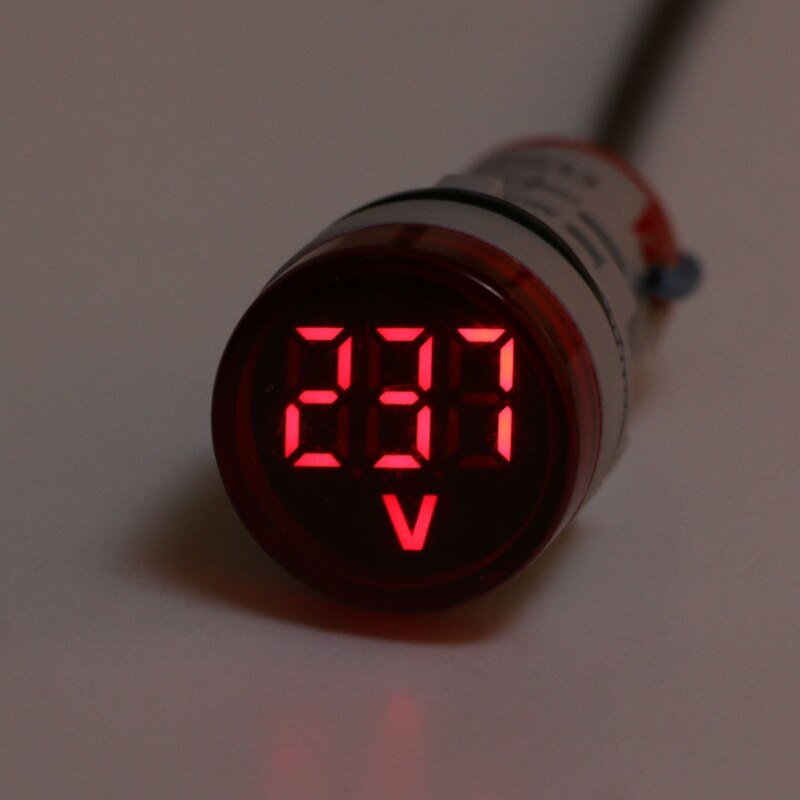 22mm LED Digital Display Gauge Volt Voltage Meter ... – Vicedeal