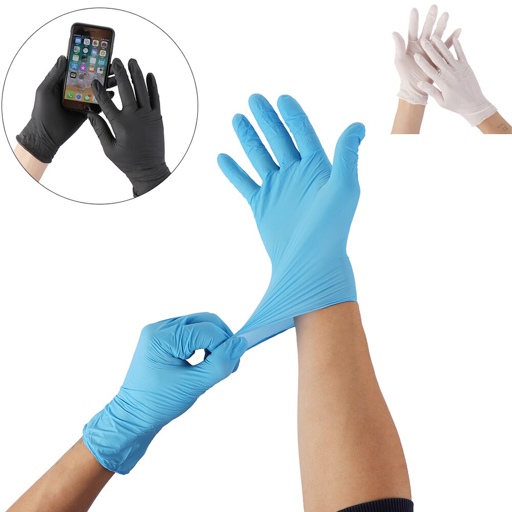 2pcs Disposable Nitrile Gloves Latex Home Food Laboratory Cleaning Gloves Rubber Gloves Protective Gloves
