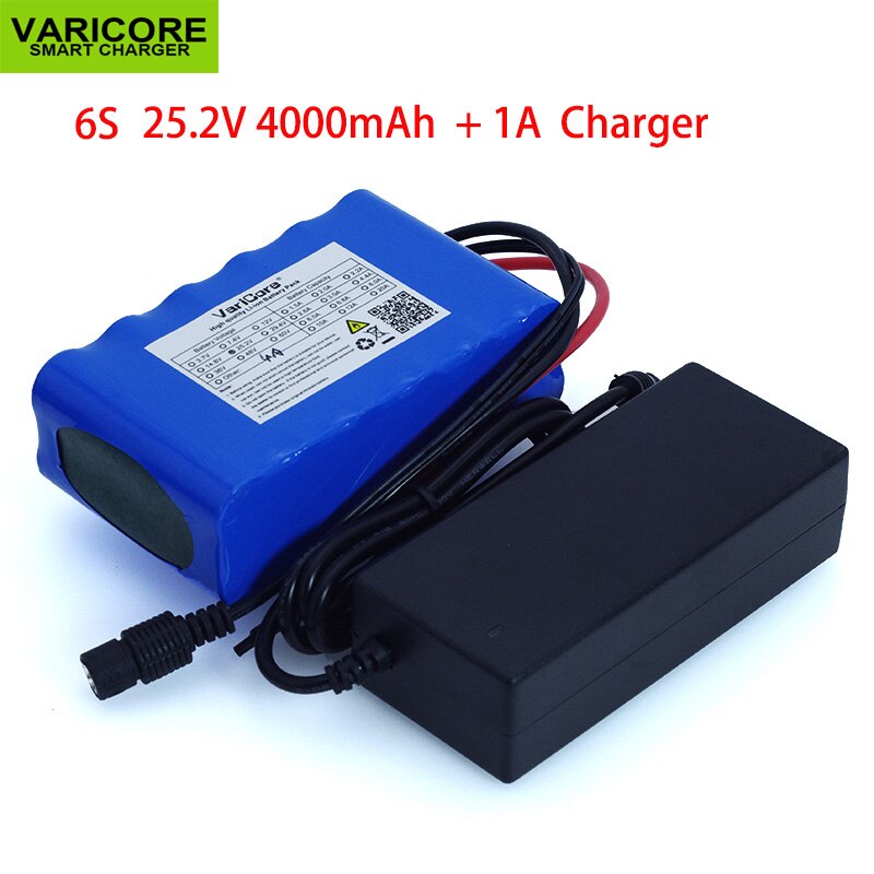 24V 4Ah 7s 6s 2P 18650 Battery li-ion battery 29.4v 4000mAh electric bicycle moped /electric/lithium ion battery pack+Charger: 6s Battery andchargr