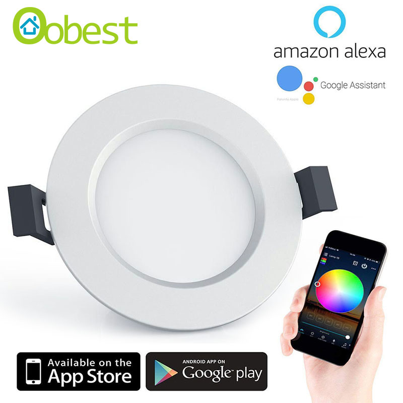 LED Downlight Round Recessed Lamp Wifi Work with App Remote control Led Bulb Bedroom Kitchen Indoor LED Spot Lighting