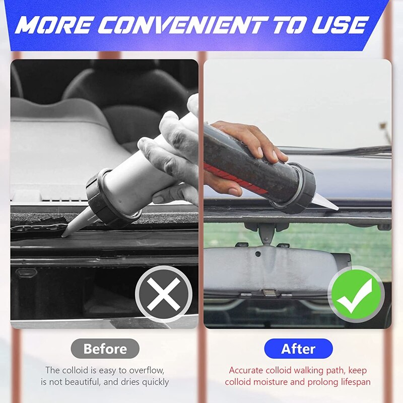 -30 Pairs Kalefateren Nozzles Caps Set Plastic Wit Kalefateren Nozzles En Rood Kalefateren Caps Nozzle Caps Lijm Kit tool