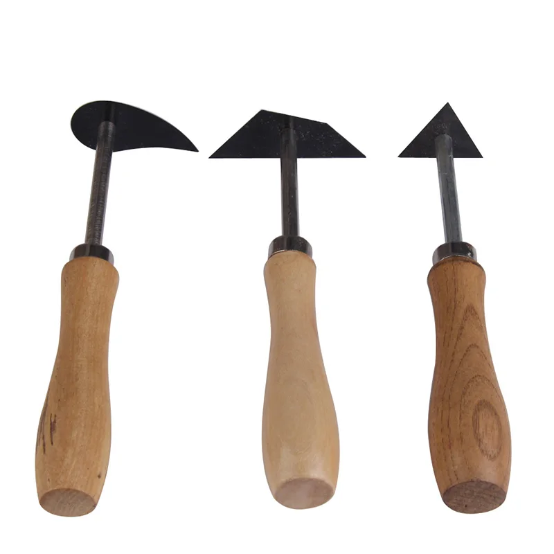 3pcs Tungsten Steel Pottery Tools Clay Fettling Knife with Wood Handle Pottery &amp; Ceramics Tools Set