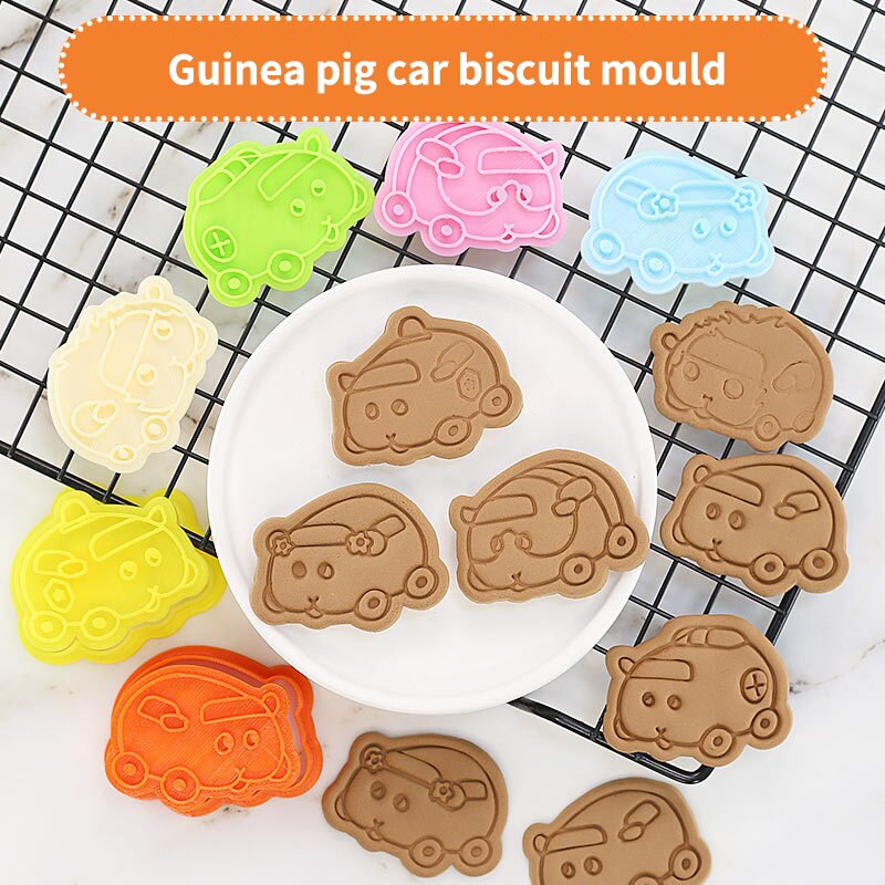 Baking Mold Japanese Animation Guinea Pig Car Pastry Biscuit Mold Stereo Carrot Cookie Fondant Cutting Mold Baby's Kitchen Tool