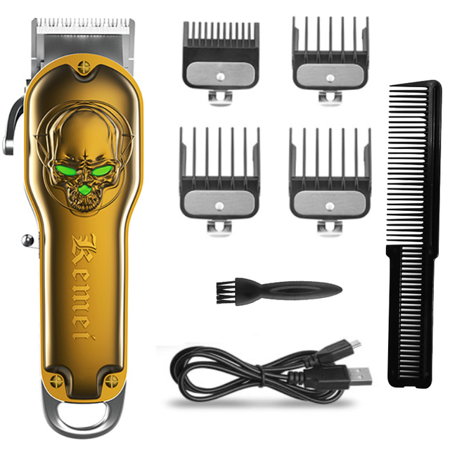 Originele Kemei Alle Metal Kappers Tondeuse Voor Mannen Salon Professionele Elektrische Tondeuse Baard Kapsel Machine: Gold