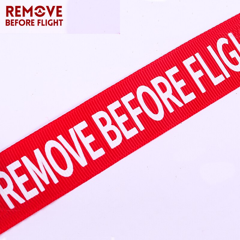 Remove Before Flight Streamer Sleutelhanger Chaveiro Rood Print Sleutelhanger Ring Voor Luchtvaart Sleutelhanger Sieraden Zachte Sleutelhanger