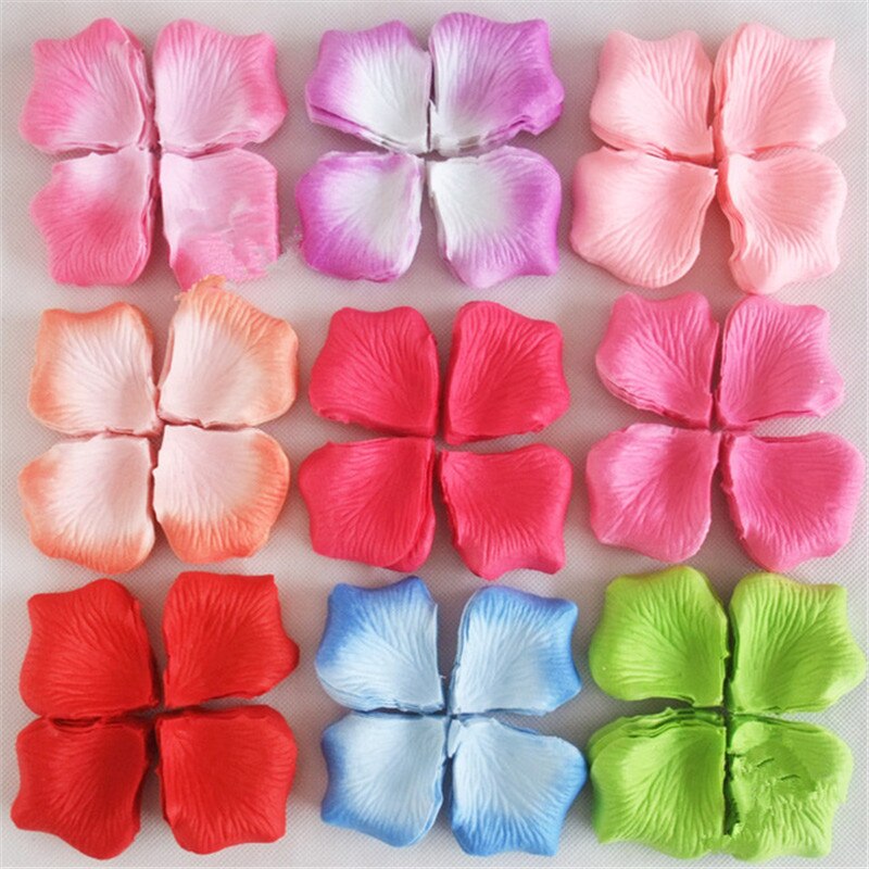 20000pcs / lot 4.5*4.5cm silk rose petals for Wedding Decoration, Romantic Artificial Rose Petals Wedding Flower Rose Flower 7Z