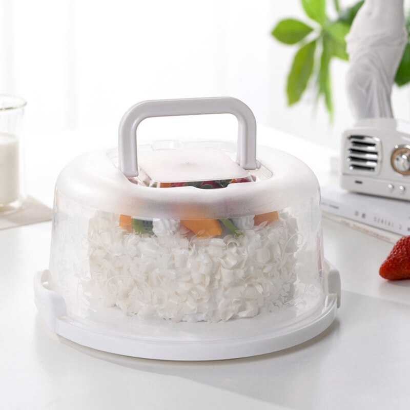 Draagbare Cake Carrier Voedsel Vers Houden Doos Koelkast Vers Houden Ontvangen Doos Fruit Groenten Storage Case