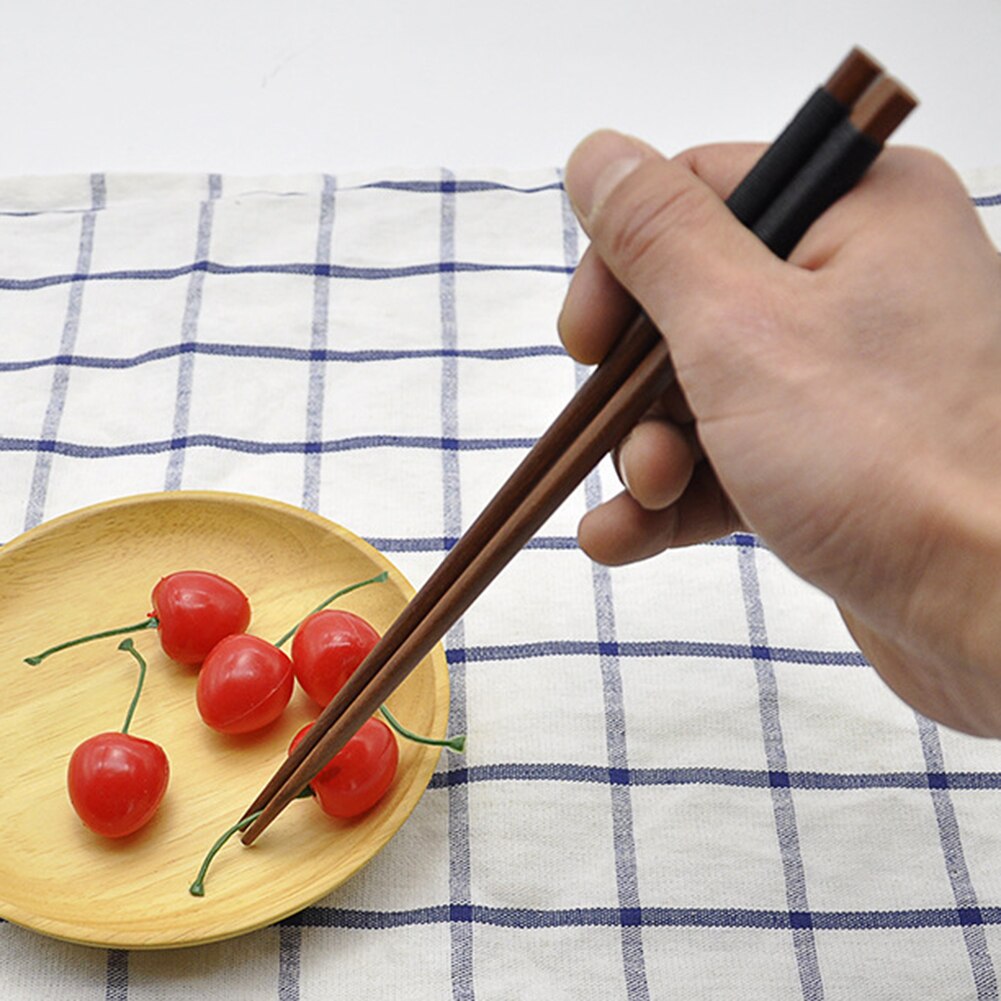 Japanese-Style Natural Handmade Wood Baby Chopsticks Japan/china Eating Ware Chop Sticks With String Round