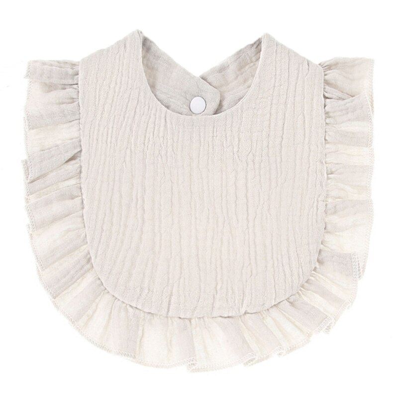 Babyvoeding Kwijl Bib Zuigelingen Verstoorde Lace Speeksel Handdoek Puur Katoen Burp Doek: Gray