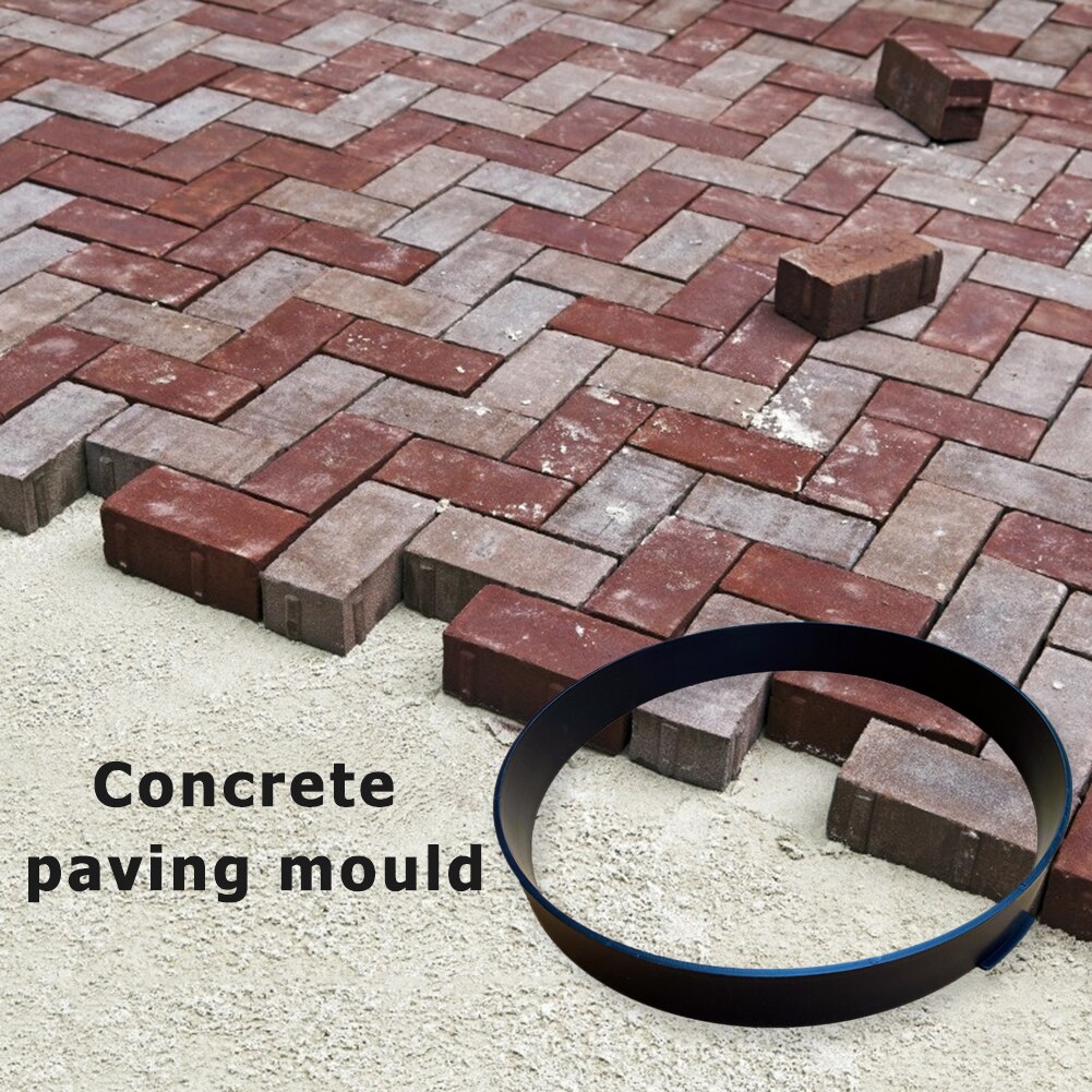 Round Floor Path Walk Maker Mould DIY Pavement Black Paving Concrete Mold for Garden Lawn Stone Road Floor Path Maker
