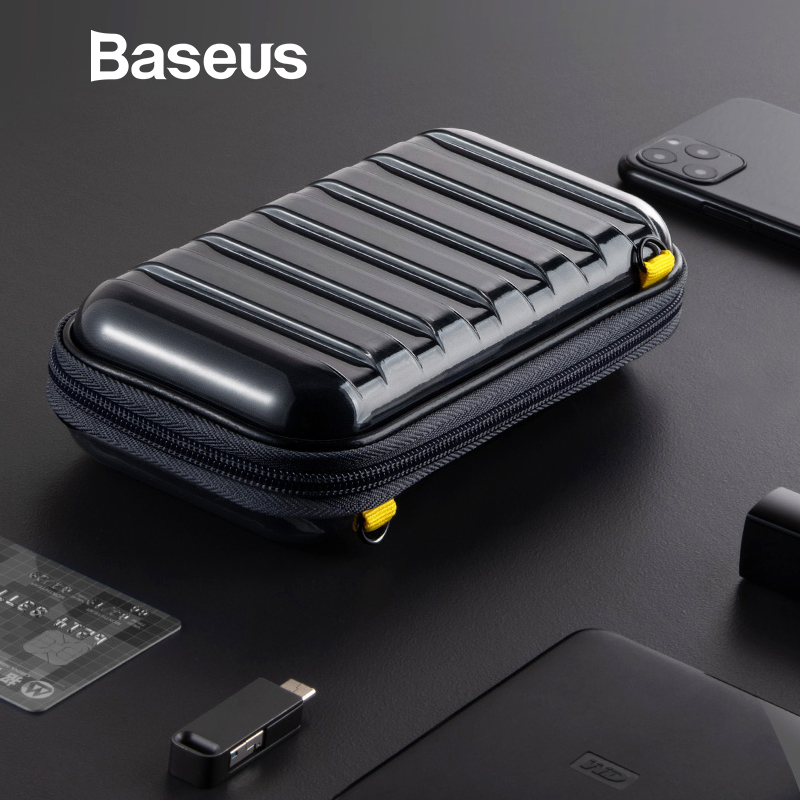 Baseus Stoßfest Lagerung Tasche USB Kabel Karte Ladegerät Handy Kopfhörer Tasche PC Wasserdichte Organizer Tasche Reise Zubehör