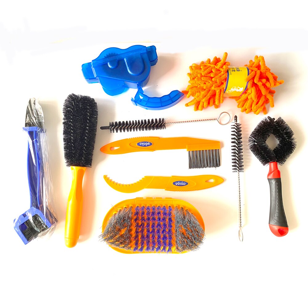 Bike Chain Cleaner Clean Machine Brushes Cycling Cleaning Kit Bicycle Brush Maintenance Tool for Mountain Road City BMX: D