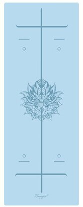 Position Line More Longer Natural Rubber Non-Slip Tapete Y oga Su ede Fabric Lose Weight Exercise Mat Fitness Yoga Mat: Blue