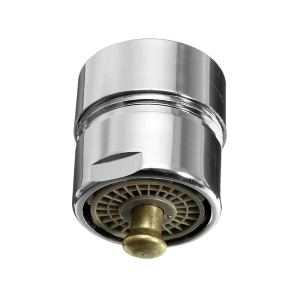 1Pcs Mrosaa Brass One Touch Control Faucet Aerator Water Saving Tap Aerator Valve Male Thread 23.6mm Bubbler Purifier Stop Water: Default Title