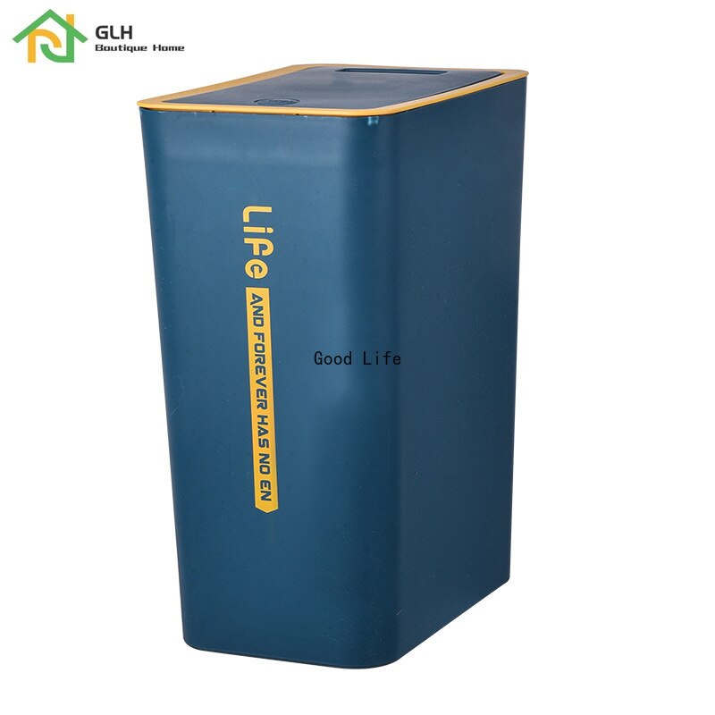 10/15L Nordic Press Waste Bin With Lid Kitchen Recycling Bins Bedroom Thickened Plastic Classification Trash Can