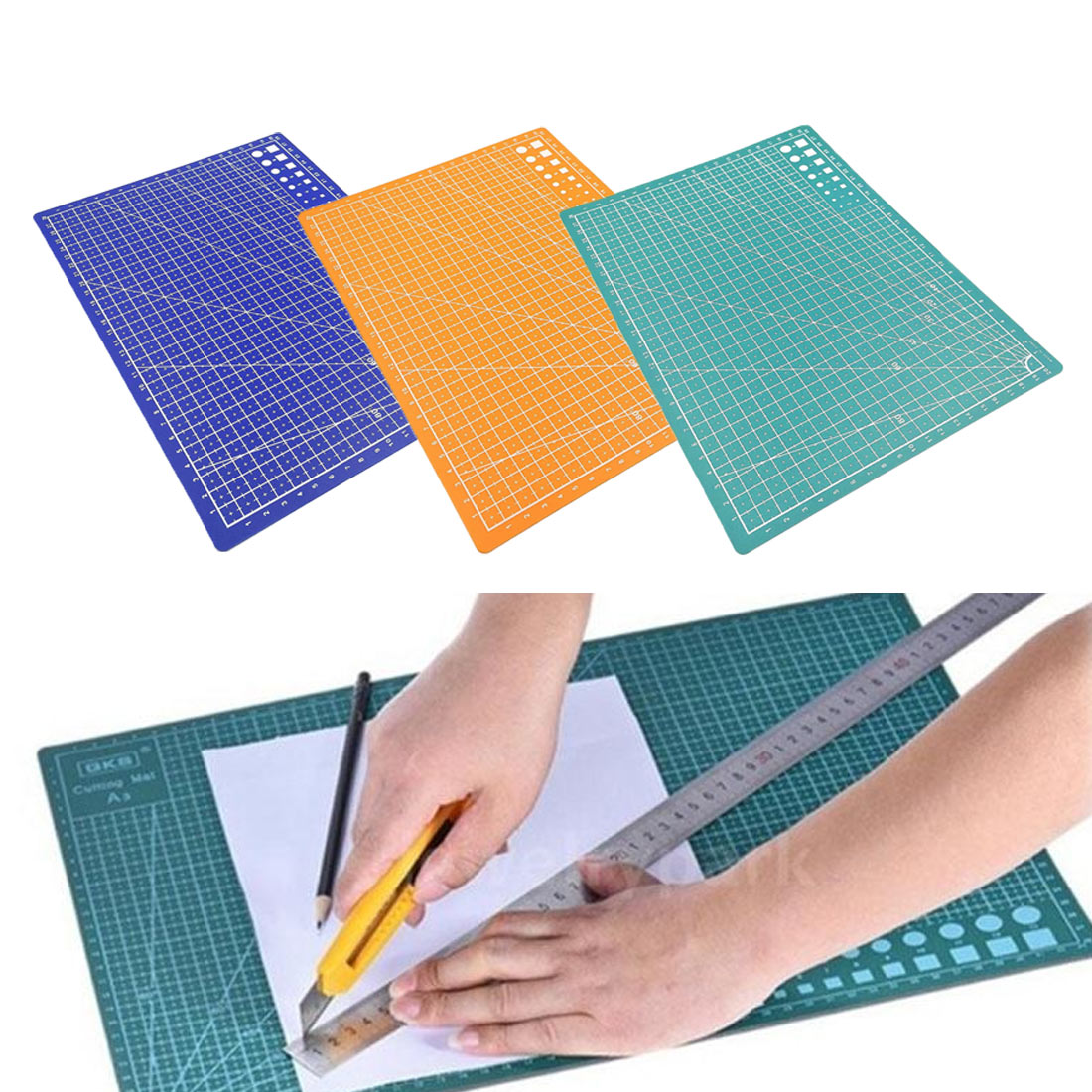 PP Cutting Mat Pad A4 grid line self-healing cutting pad craft card cloth leather cardboard sewing tool Patchwork Cut Pad