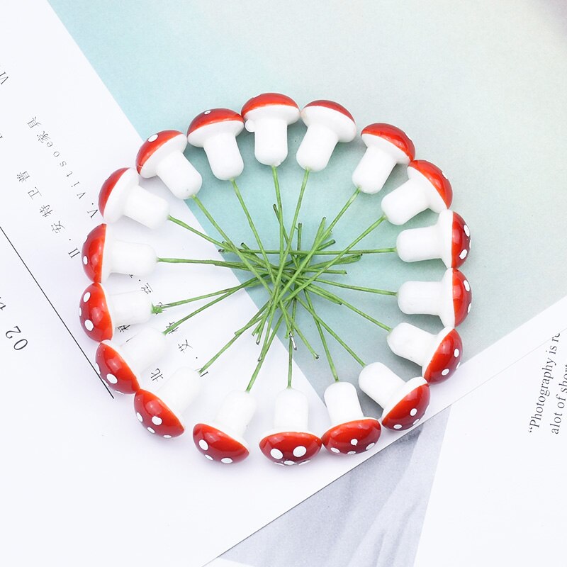 Guirlandas de flores artificiais, 30 peças de espuma fofa de cogumelo para natal, frutas, plantas artificiais, decoração da casa, caixa de presentes diy, scrapbooking, decoração de casa