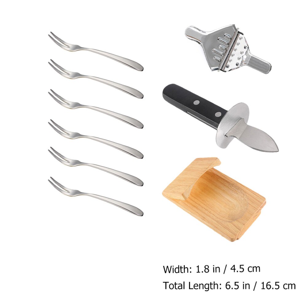 1 Set/9pcs Convenient Oyster Opener Shucking Tool Oyster Shucking Clamp Forks