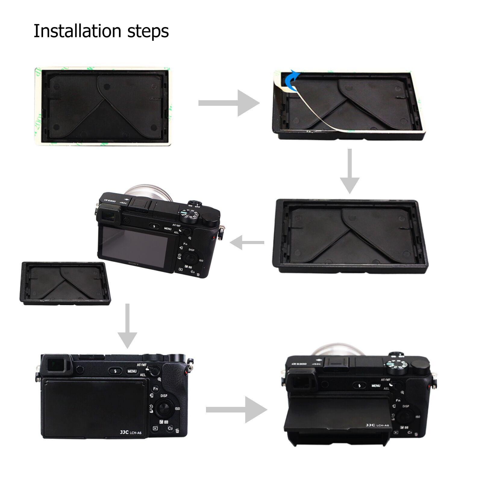 JJC Camera LCD Hood Shade Cover Screen Protector Sunshade Guard for Sony A6400 A6100 A6600 A6000 A6300 A6500 Camera Accessories