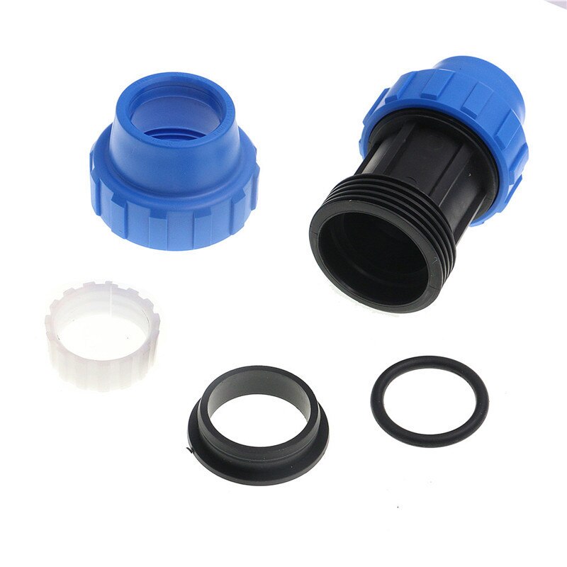 1pc HDPE Compression Coupler Plastic PP Thread Irrigation Pipe Quick Connector Micro Sprinkler Fittings Reducing Coupling PN16