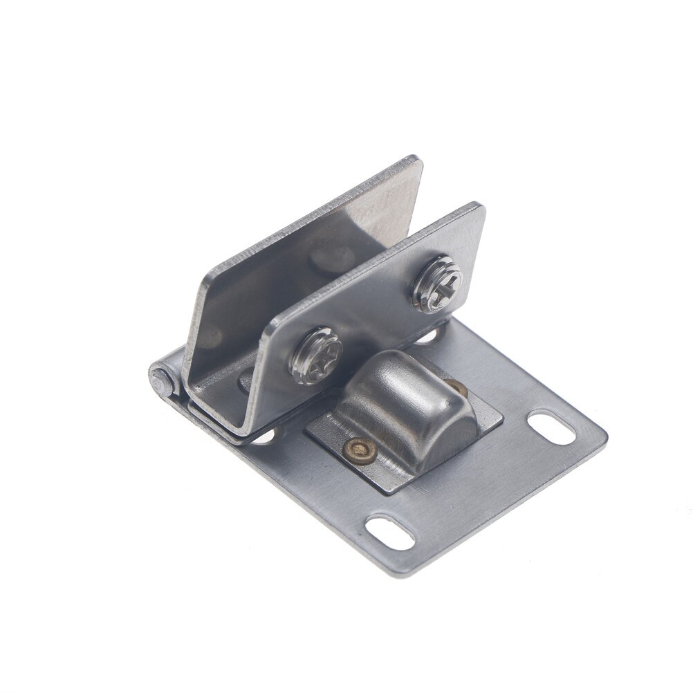 Stainless Double Clamp Shower Hinges 180 Degree Glass Door Cabinet Kitchen Glass Hinge