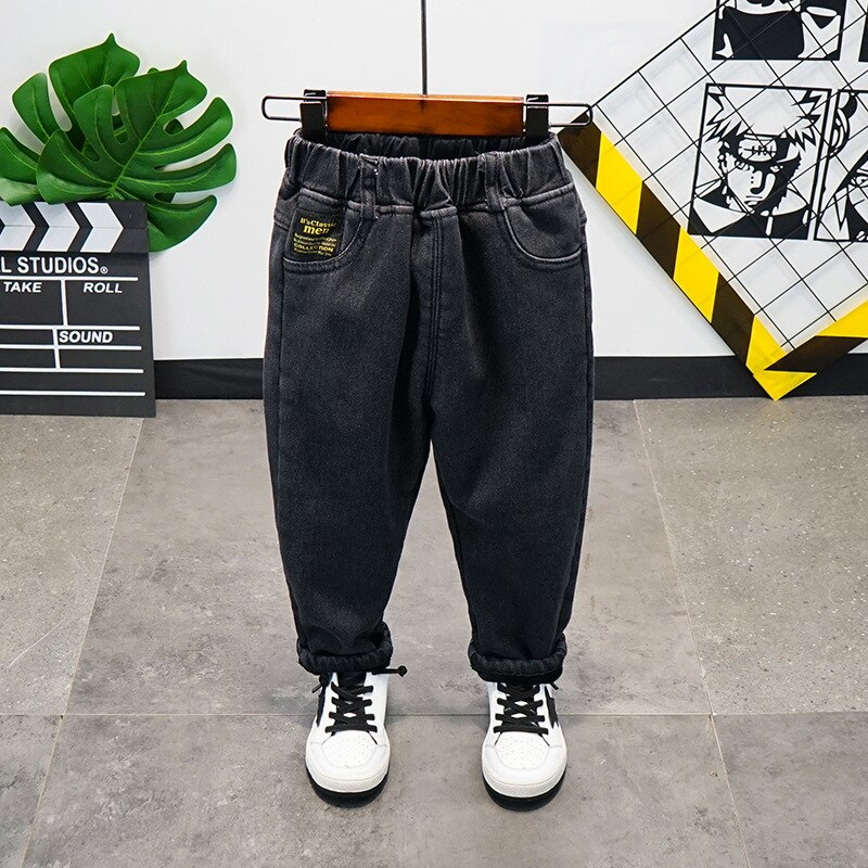 Del bambino Dei Ragazzi di Nuovo Inverno di Spessore Denim dei Pantaloni Del Bambino Dei Ragazzi Casual Buona Velluto Dei Jeans Caldi Pantaloni 2-10 Anni I Bambini dei Jeans