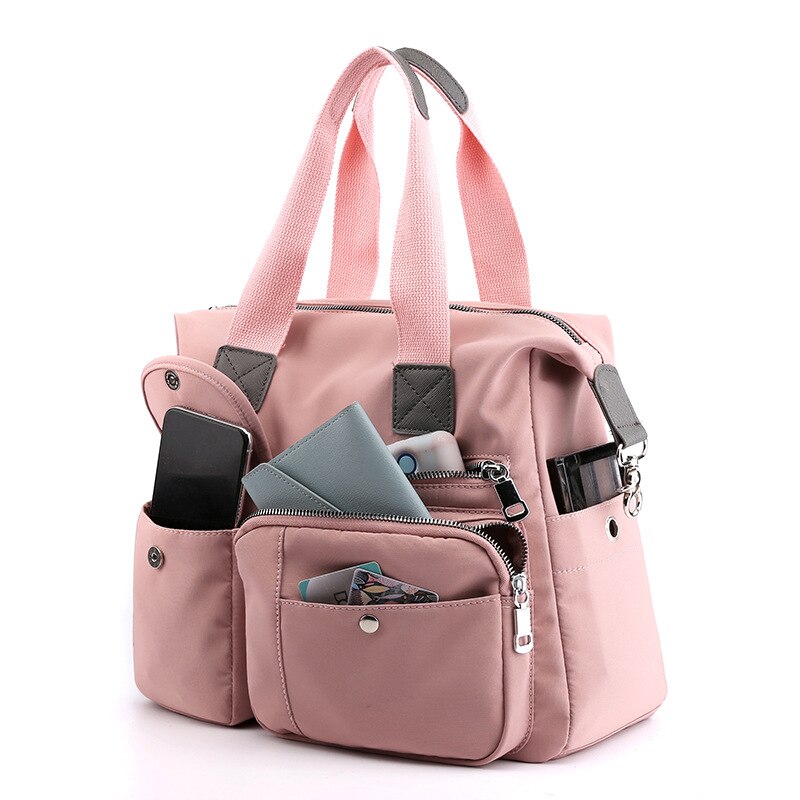 Zomer Meisje Crossbody Top Handvat Tas Vrouwen Handtas Grote Waterdichte Vrouwelijke Oxford Schouder Messenger Tassen Pack Sac A Main: Pink