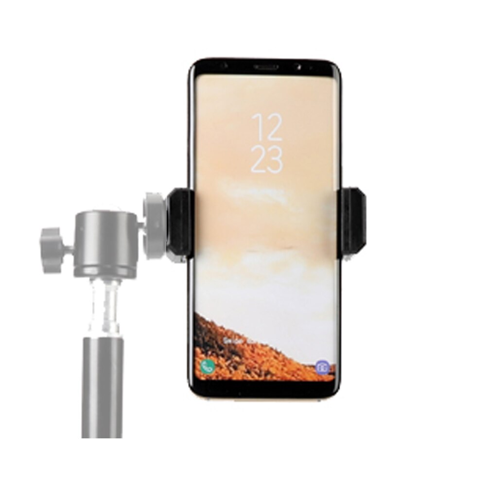Twee-Gat Mobiele Telefoon Clip Adapter Universele Voor Statief Monopod Houder Klem Beugel Stand Houder Zwart