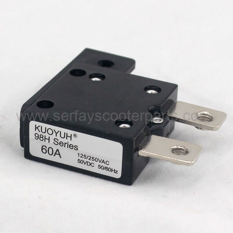 2PCS KUOYUH 60A automaic circuit breaker power wheelchair mobility scooter circuit breaker reset switch