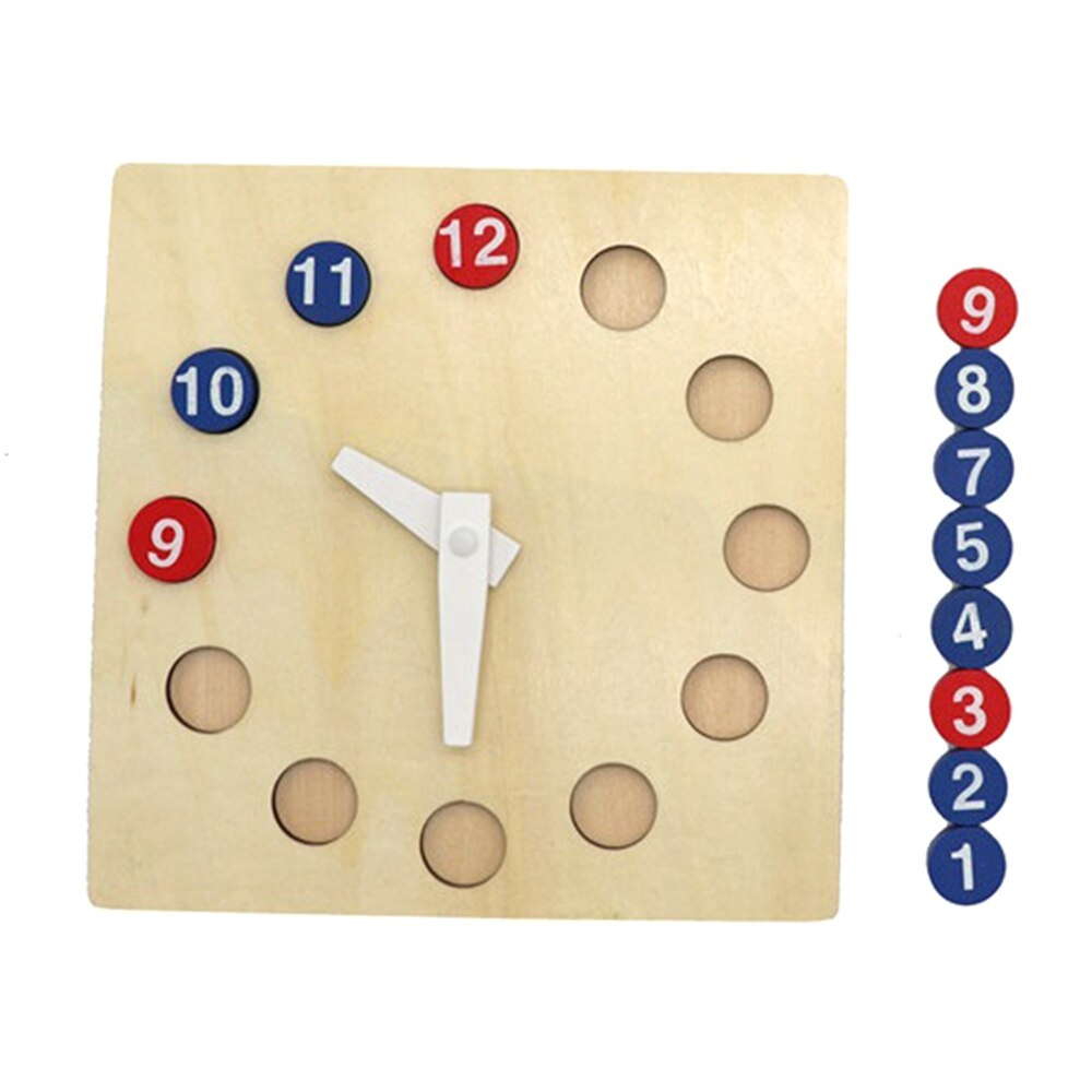 Puzzle Clock Toy, Wooden Puzzles Learning Clock Time Telling Activity Kindergarten Teaching Aids