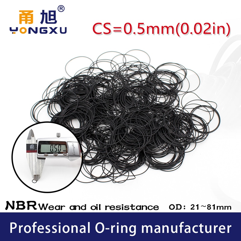 Nitril Gummi 5 Teile/los Schwarz NBR CS 0,5mm dicke OD21/24.5/26/31/40/56/61/80/81*0,5mm Dichtung wasserdichte gummi uhr oring