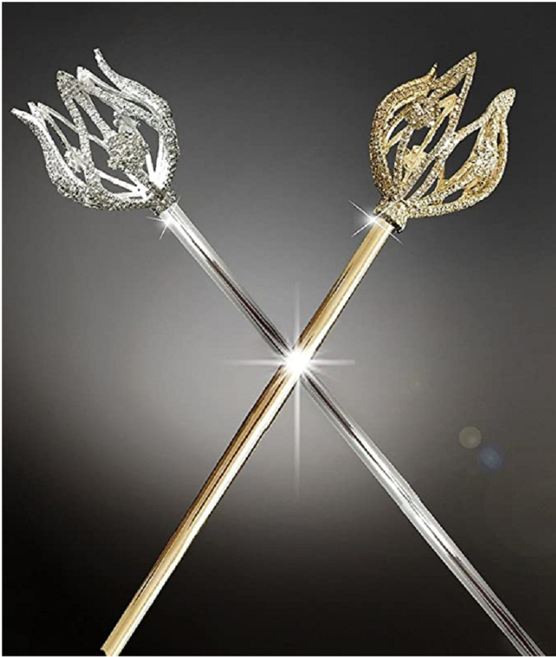 Cetro-varita mágica de tulipán, Cetro de loto, Princesa, diamantes de imitación para boda, disfraz, , Festival, accesorios, reina