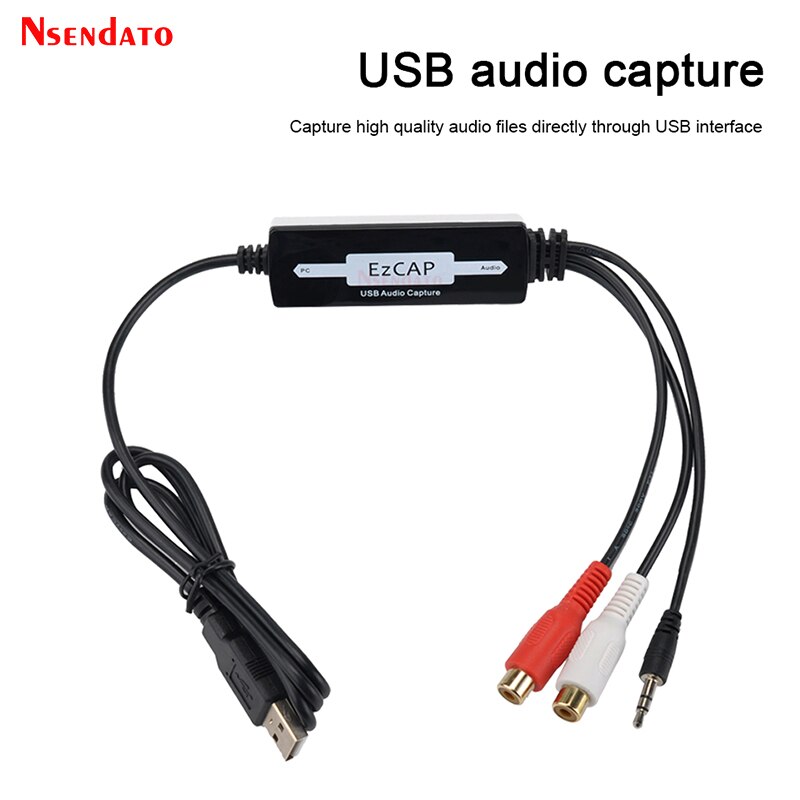 Ezcap Usb Audio Capture Plaat Kaart Converteren Cd Tape Oude Analoge Muziek Cassette Te MP3 Audio Opnemen Kaart Naar Digitale voor Mac/Window8