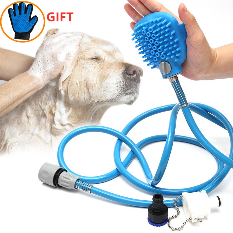 Masajeador cómodo de mano para Herramienta de baño para mascotas, herramienta de limpieza, rociador de baño, guante para perro, gato, caballo, cepillo, suministros para mascotas