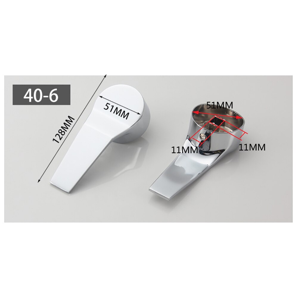 Kit poignée de robinet universel de remplacement poignée de levier en métal pour mitigeur robinet 25mm 35mm 40mm cartouche avec bouton et ensemble: 40-6