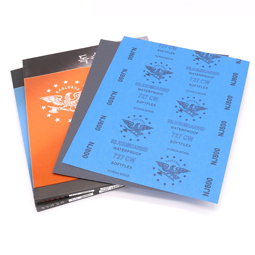 1/5PCS 9'' x 11'' Wet or Dry Sandpaper 80 - 10000 Grit Abrasive Sanding Paper Sheets