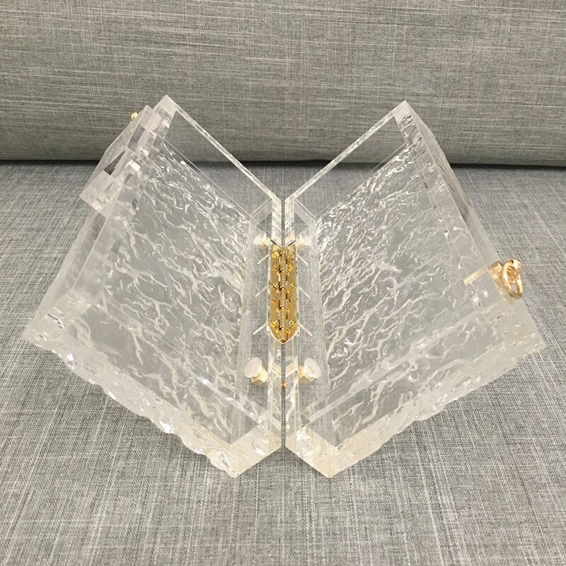 Sacs à main en acrylique Transparent pour femmes, pochette de soirée, boîte carrée, Mini club d'été,